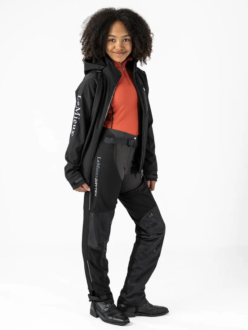 LeMieux Young Rider Waterproof Chaps Black-1